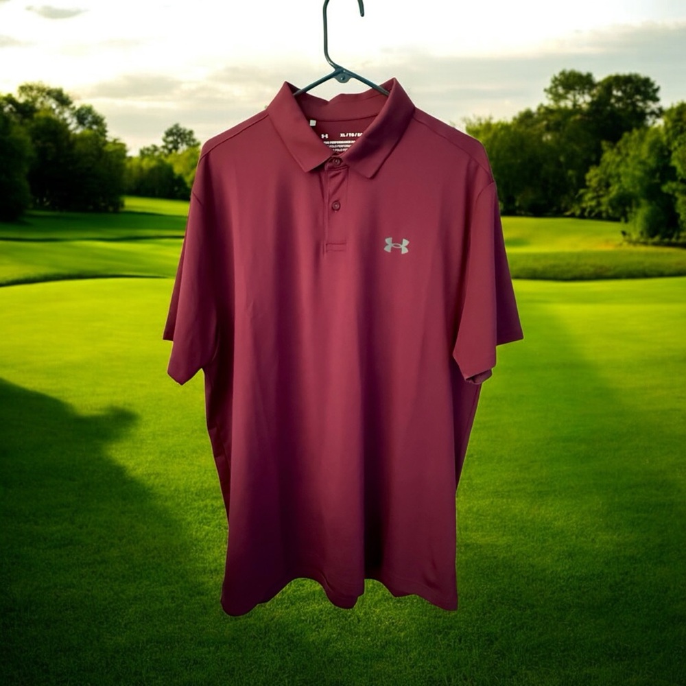 Under Armour Burgundy Performance Polo XL Never Worn